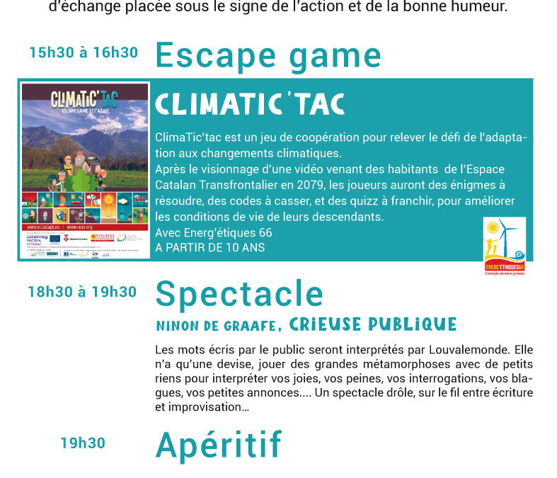 Changement climatique /escape game & spectacle